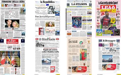 Le prime pagine dei quotidiani di oggi 29 marzo: la rassegna stampa