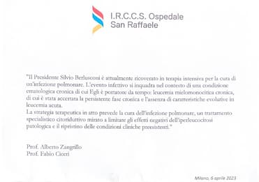Berlusconi malato di leucemia mielomonocitica cronica: il bollettino