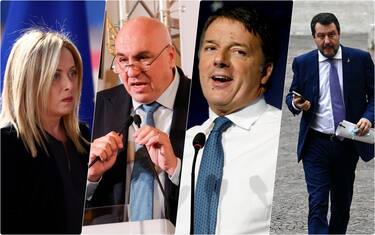 Meloni, Crosetto, Renzi, Salvini 