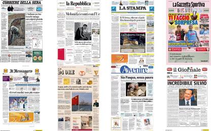 Le prime pagine dei quotidiani di oggi 9 aprile: la rassegna stampa