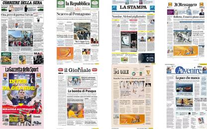 Le prime pagine dei quotidiani di oggi 11 aprile: la rassegna stampa