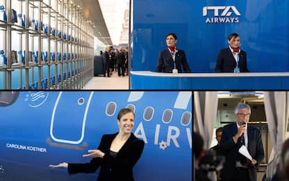 Ita Airways presenta l'aereo Airbus 320neo dedicato a Carolina Kostner