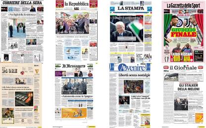 Le prime pagine dei quotidiani di oggi 26 aprile: la rassegna stampa