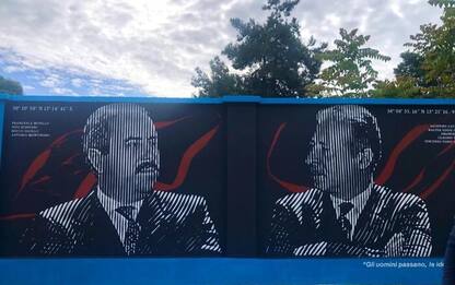 Bari, murales dedicato a Falcone e Borsellino in ricordo delle stragi