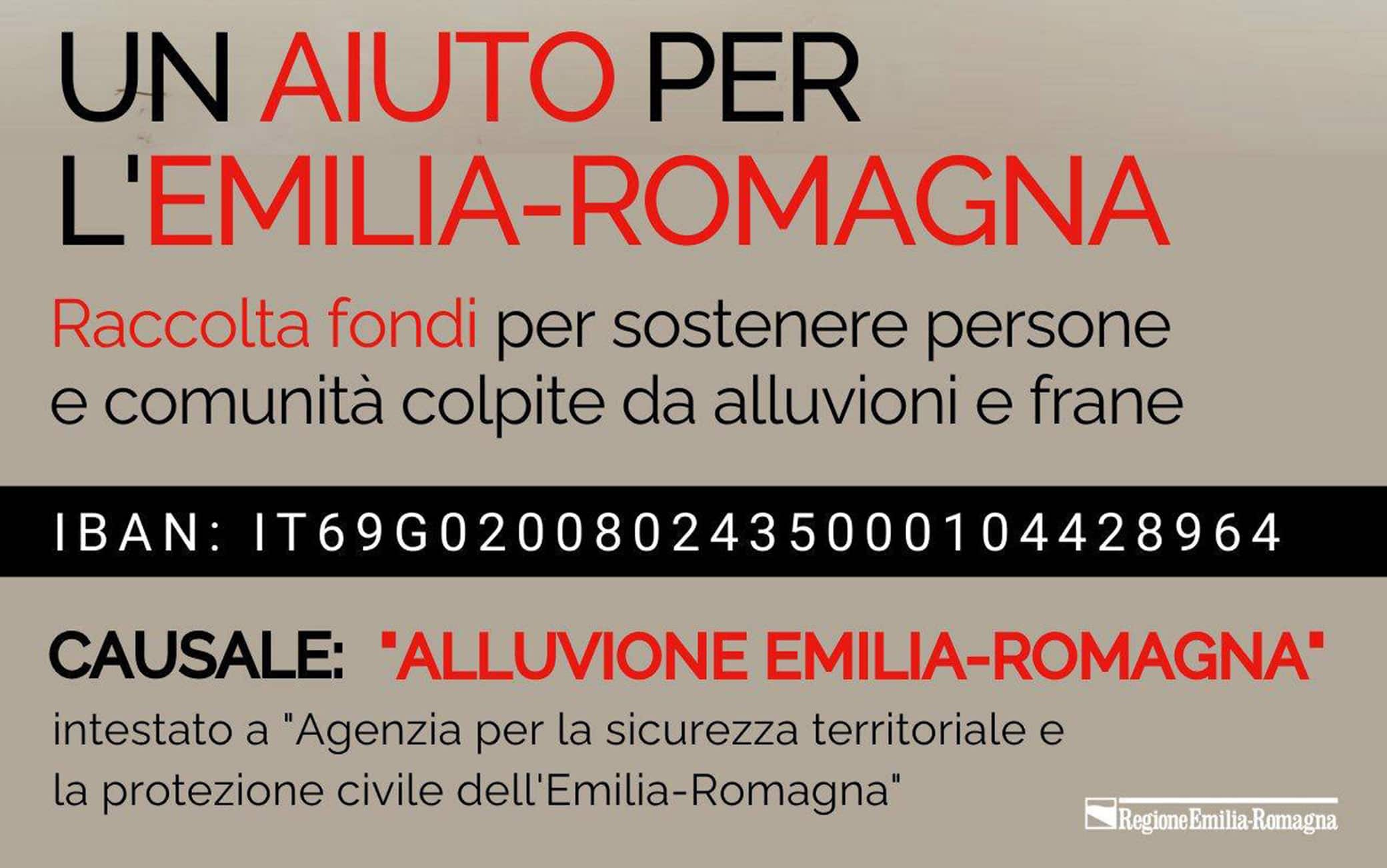 La campagna di raccolta fondi della Regione Emilia-Romagna