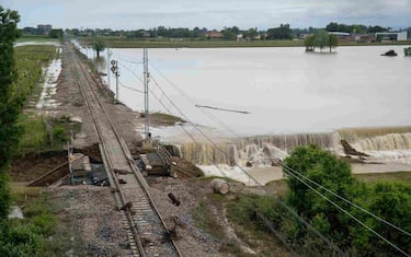 MALTEMPO I ROMAGNA. Le campgne a Bagnacavallo ricoperte da un fiume di acqua