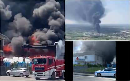 Incendio a Fidenza, devastato capannone azienda di materiale plastico