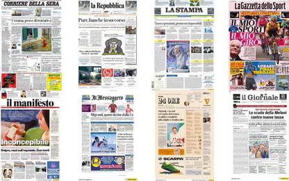 Le prime pagine dei quotidiani di oggi 27 maggio: la rassegna stampa