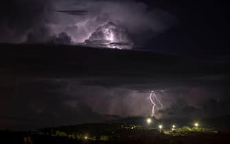 a lightning storm in Sardinia