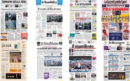 Le prime pagine dei quotidiani di oggi 30 maggio: la rassegna stampa
