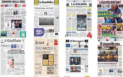 Le prime pagine dei quotidiani di oggi 8 giugno: la rassegna stampa