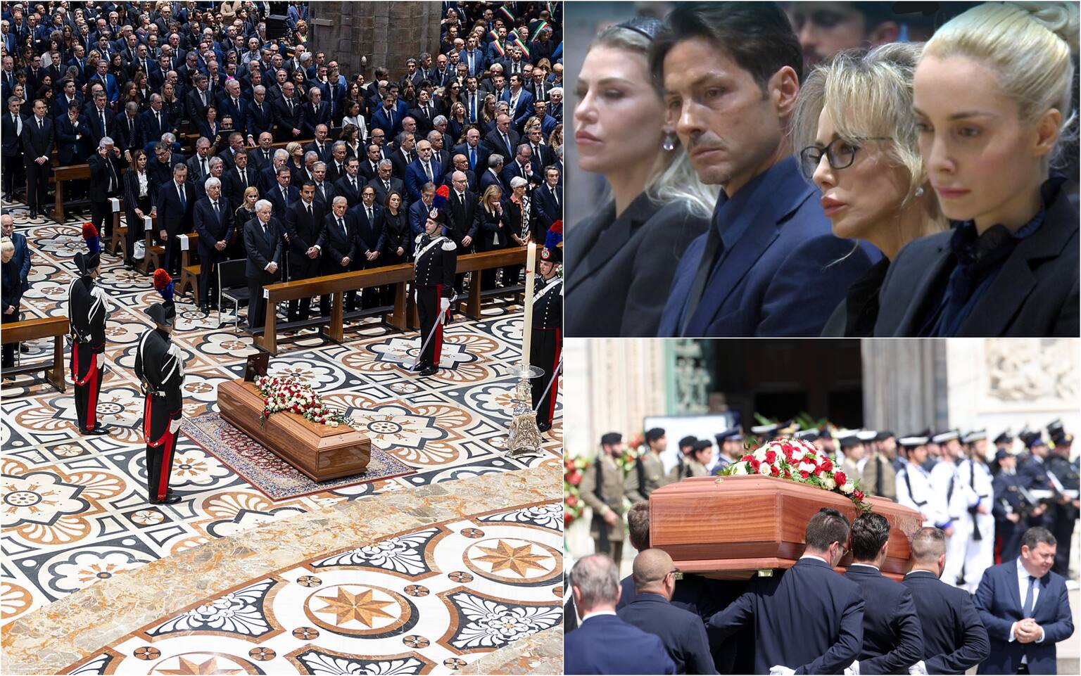 Funerali Silvio Berlusconi Le Foto In Piazza Duomo A Milano Tra Folla E Corone Di Fiori Foto