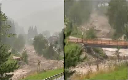 Alto Adige, forti temporali in val Pusteria: spazzati via ponti. VIDEO