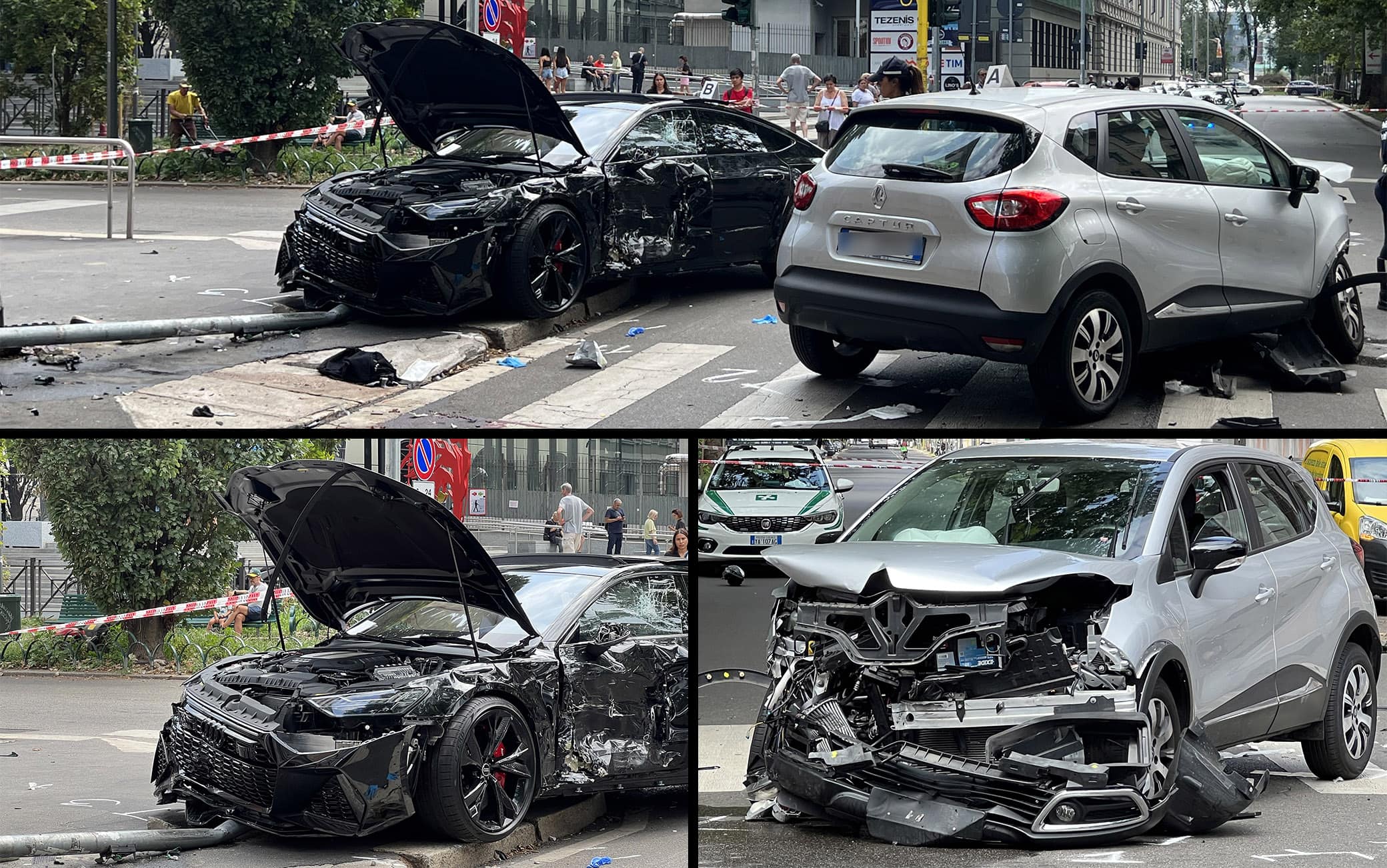 Incidente A Milano Auto Si Scontrano E Travolgono Un Pedone 3 Feriti