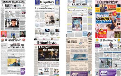 Le prime pagine dei quotidiani di oggi 1 agosto: la rassegna stampa