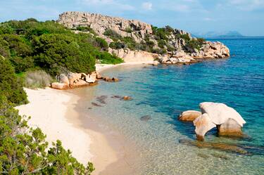Italy, Sardinia, Costa Smeralda, Elephant rock beach