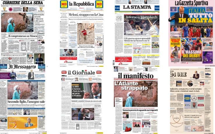 Le Prime Pagine Dei Quotidiani Di Oggi 10 Settembre: La Rassegna Stampa ...