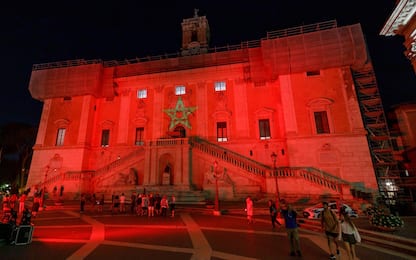 Terremoto in Marocco, Palazzo senatorio di Roma si illumina di rosso
