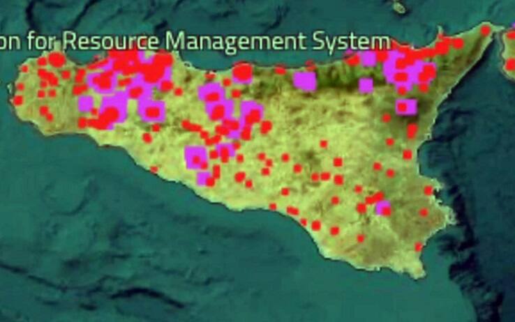 Il satellite della NASA illustra la situazione degli incendi che si sono sviluppati nelle ultime 48h in Sicilia, 23 Settembre 2023. ANSA/NASA