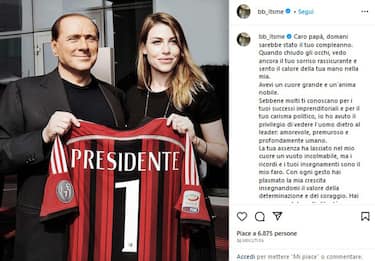 Berlusconi, la figlia Barbara: "Chiudo gli occhi e vedo tuo sorriso"
