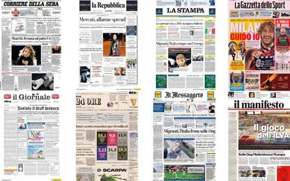 Le prime pagine dei quotidiani di oggi 29 settembre: rassegna stampa