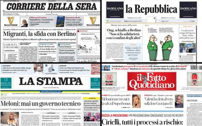 Le prime pagine dei quotidiani di oggi 30 settembre: rassegna stampa