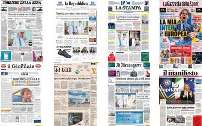 Le prime pagine dei quotidiani di oggi 3 ottobre: la rassegna stampa