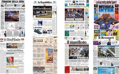 Le prime pagine dei quotidiani di oggi 4 ottobre: la rassegna stampa