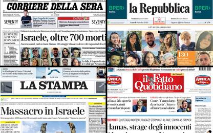 Le prime pagine dei quotidiani di oggi 9 ottobre: la rassegna stampa