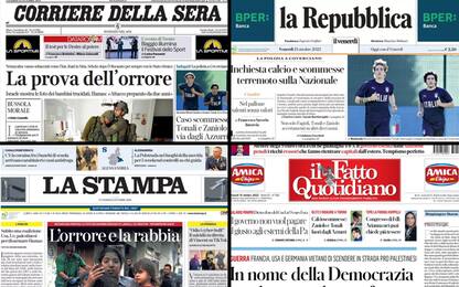 Le prime pagine dei quotidiani di oggi 13 ottobre: la rassegna stampa