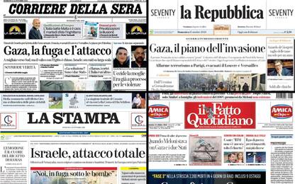 Le prime pagine dei quotidiani di oggi 15 ottobre