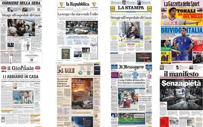 Le prime pagine dei quotidiani di oggi 18 ottobre: la rassegna stampa