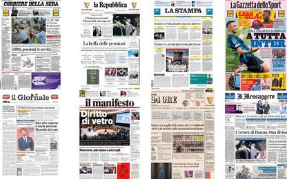 Le prime pagine dei quotidiani di oggi 25 ottobre: la rassegna stampa