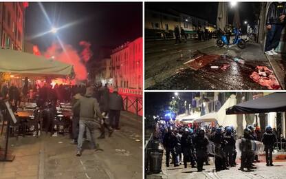Milano, scontri tra ultras Milan e Psg: accoltellato un francese VIDEO