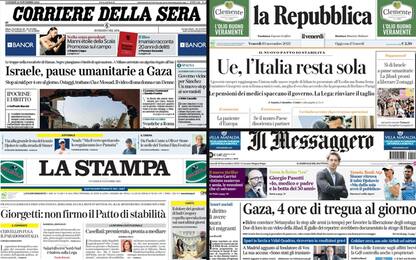 Le prime pagine dei quotidiani di oggi 10 novembre: la rassegna stampa