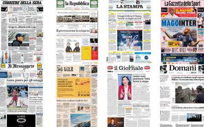 Le prime pagine dei quotidiani di oggi 13 novembre: la rassegna stampa