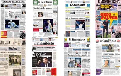 Le prime pagine dei quotidiani di oggi 15 novembre: la rassegna stampa