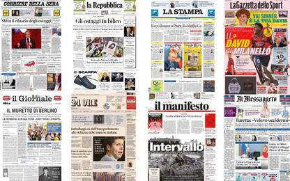 Le prime pagine dei quotidiani di oggi 23 novembre: la rassegna stampa