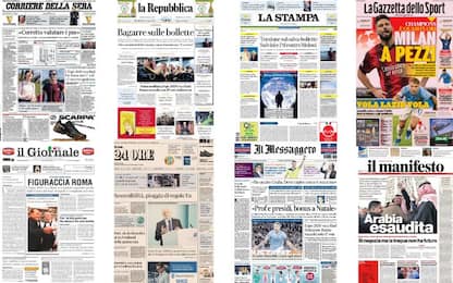 Le prime pagine dei quotidiani di oggi 29 novembre: la rassegna stampa