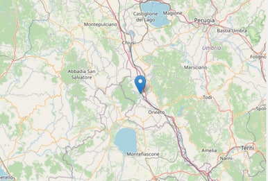 Terremoto, scossa di magnitudo 3,6 in provincia di Terni
