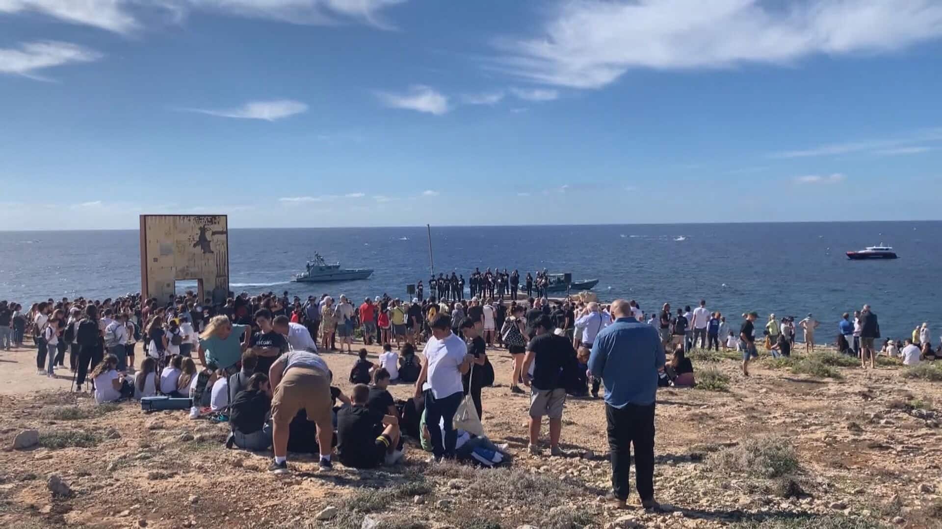 La commemorazione per il decimo anniversario dl 3 ottobre a Lampedusa