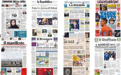 Le prime pagine dei quotidiani di oggi 21 dicembre: rassegna stampa