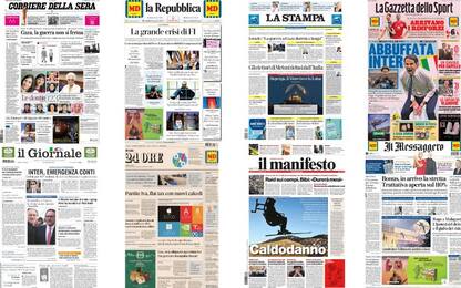 Le prime pagine dei quotidiani di oggi 27 dicembre: la rassegna stampa