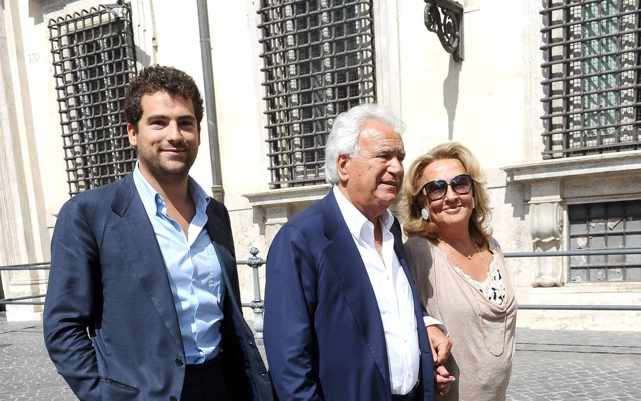 Denis Verdini con la moglie Maria Simonetta Fossombroni e il figlio Tommaso