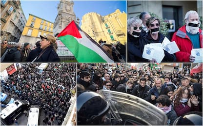 Cortei e sit-in pro-Palestina in molte città. Tensione a Milano. FOTO