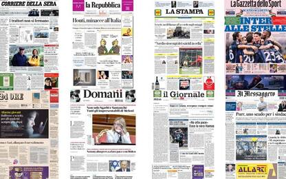 Le prime pagine dei quotidiani di oggi 5 febbraio: la rassegna stampa