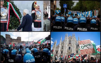 25 Aprile tra commemorazioni, cortei e tensioni da Roma a Milano