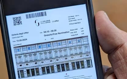 Uffizi di Firenze, arriva il biglietto digitale, l'ingresso con Qrcode