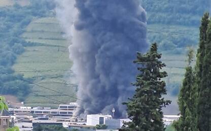Bolzano, grande incendio in zona Piani. In fiamme Alpitronic