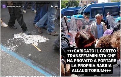 Stati generali Natalità, al corteo a Roma scontri manifestanti-polizia